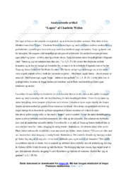 ‘Lupus’ | Analyserende artikel