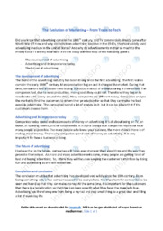 The Evolution of Marketing | Engelsk | Noter