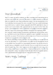 Letter to Granddad