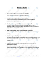 Koreakrigen | Spørgsmål | Noter