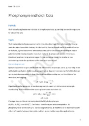 Phosphorsyre indhold i Cola | Titreringskurve for.. | Kemi Rapport