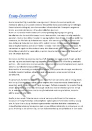 Essay Ensomhed | Dansk