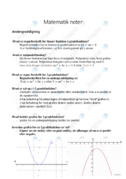 Matematik noter | Over 25 sider