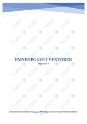 Vektorer | Emneopgave