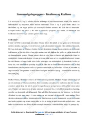Idealisme og Realisme | Sammenligningsopgave