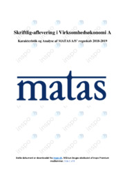 Matas | VØ opgave