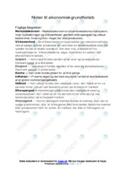 Økonomisk grundforløb | Noter