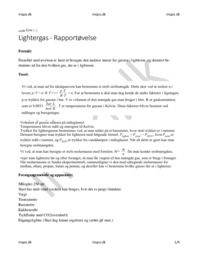 Lightergas | Molære masse | Kemi Rapport