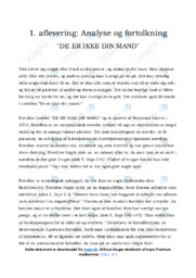 De er ikke din mand | Analyse | Raymond Carver