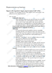 Angest, angest är min arvedel | Noter Analyse | Per Lagerkvist