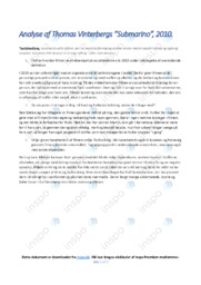 Submarino | Noter Analyse | Thomas Vinterberg