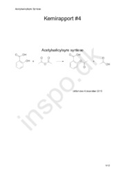 Acetylsalicylsyre Syntese | Stor Kemi Rapport