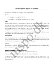 Undersøgelse af puls og blodtryk | Biologi