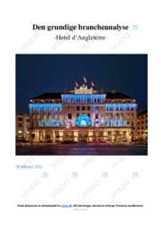 Hotel d’Angleterre | Brancheanalyse