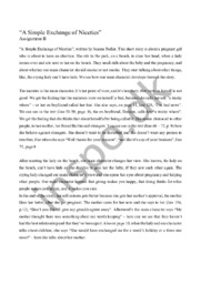 “A Simple Exchange of Niceties” | Analyse