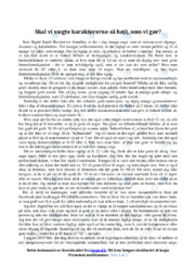 Karakter | Dansk Essay