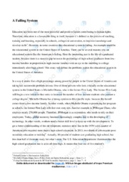 A failing education system in USA | Essay