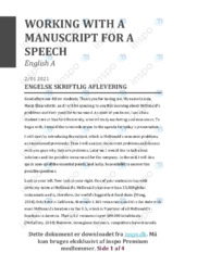 Speech about McDonald’s problems