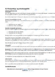 Konjunktur og strukturpolitik | Noter