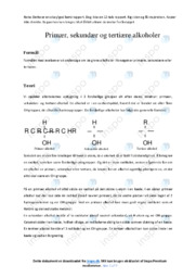 Primær, sekundær og tertiære alkoholer | Kemirapport