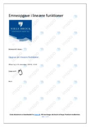 Linære funktioner | Emneopgave
