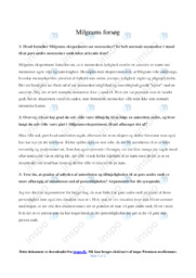 Milgrams forsøg | Psykologi | Noter