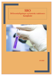 Differentialligninger og kemiske reaktioners hastigheder  | SRO