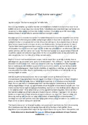 Analyse af Det kunne være græs
