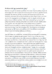 Hvilken rolle har journalistik i dag | Dansk noter