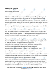 Speech Analysis | Barack Obama | Back to School