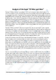 ‘Of Mice and Men’ | Analytical essay