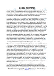 ‘Terminal’ | Essay