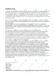 ‘Child labor’ | Analytical essay