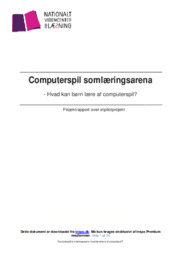 Computerspil som læring | Rapport
