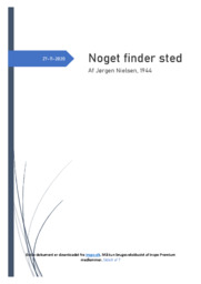 Noget finder sted | Analyse | Jørgen Nielsen