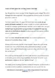 Tale ved Zulu Comedy Galla 2020 | Analyse | Sofie Linde