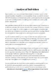Indvielsen | Analyse | Wilhelm Schack von Staffeldt