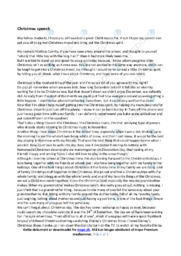 Christmas speech