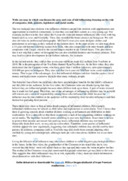 Kid influencing | Analytical essay