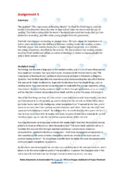 ‘Thе importancе of Rеading Books’ | Summary and Analysis