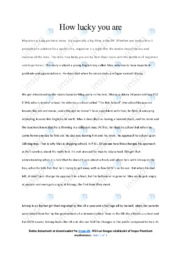 ‘How lucky you are’ | Analysis | Noter