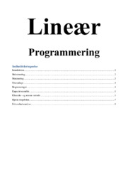 Lineær Programmering | Matematik