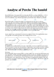 Perchs The handel | Analyse