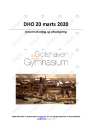 Industrialisering og urbanisering | DHO