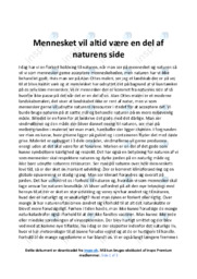 Mennesket vil altid være en del af naturens side | Dansk essay