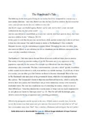 ‘The Handmaid’s Tale’ | Analytical essay
