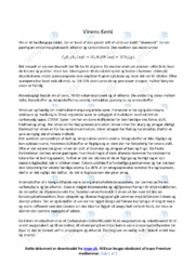 Vinens kemi | Kemirapport