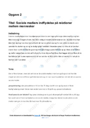 Sociale mediers indflydelse på relationer mellem… | Analyse