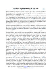 En far | Analyse | Thomas Kors