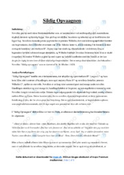 Sildig opvaagnen | Analyse | St. St. Blicher